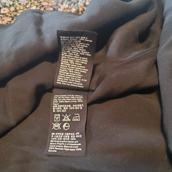 & Other Stories Sz 0 Sheer Smocked Mock Neck Lined Floral Print Mini Dress - Picture 8 of 11